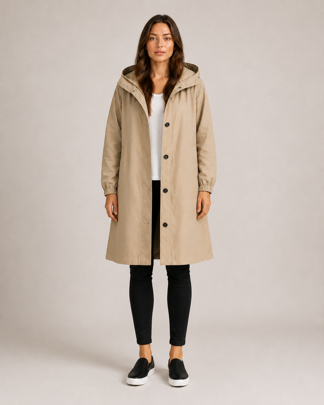 Hannelore Raincoat – Mid-Length, Lightweight & Tailored