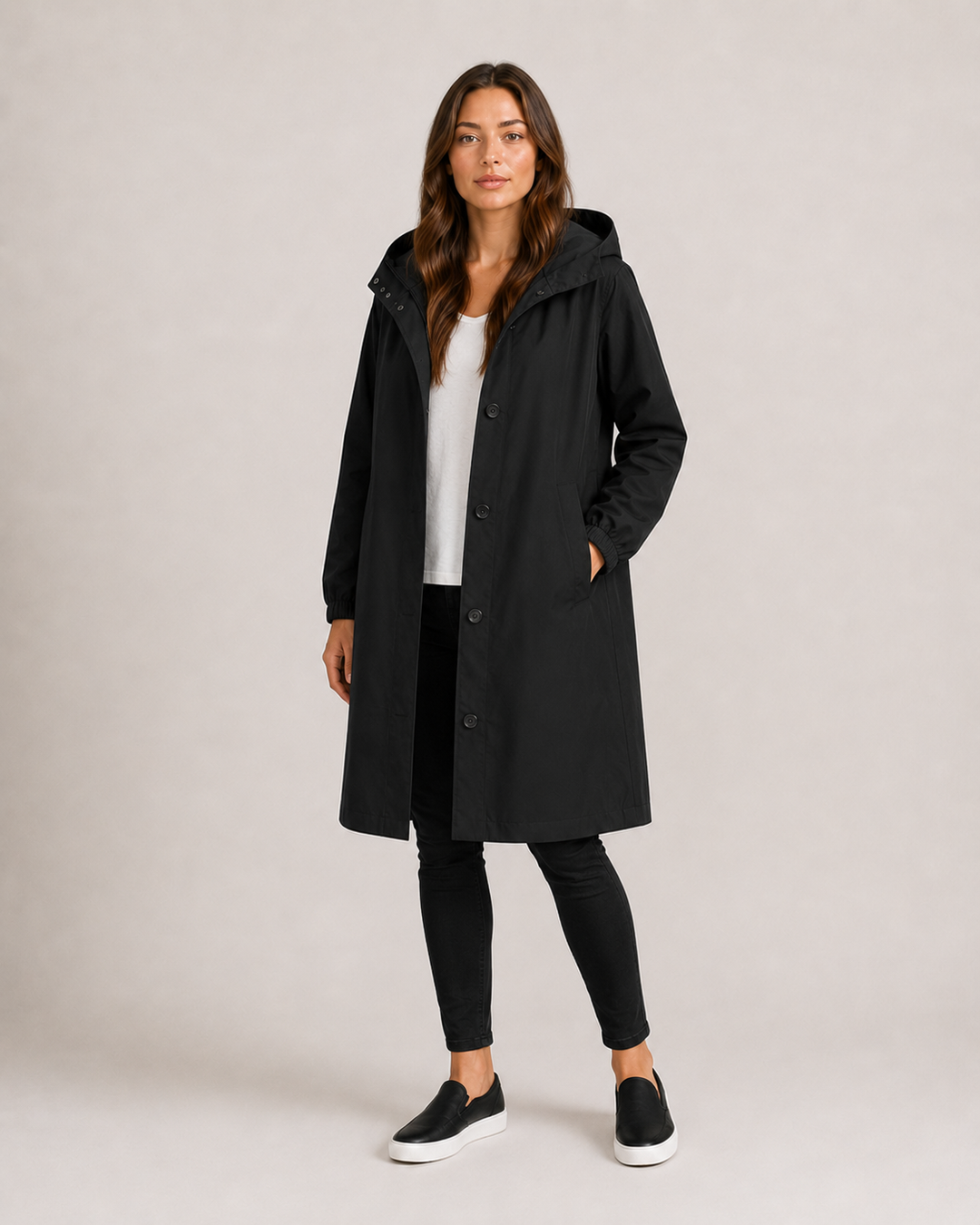 Hannelore Raincoat – Mid-Length, Lightweight & Tailored