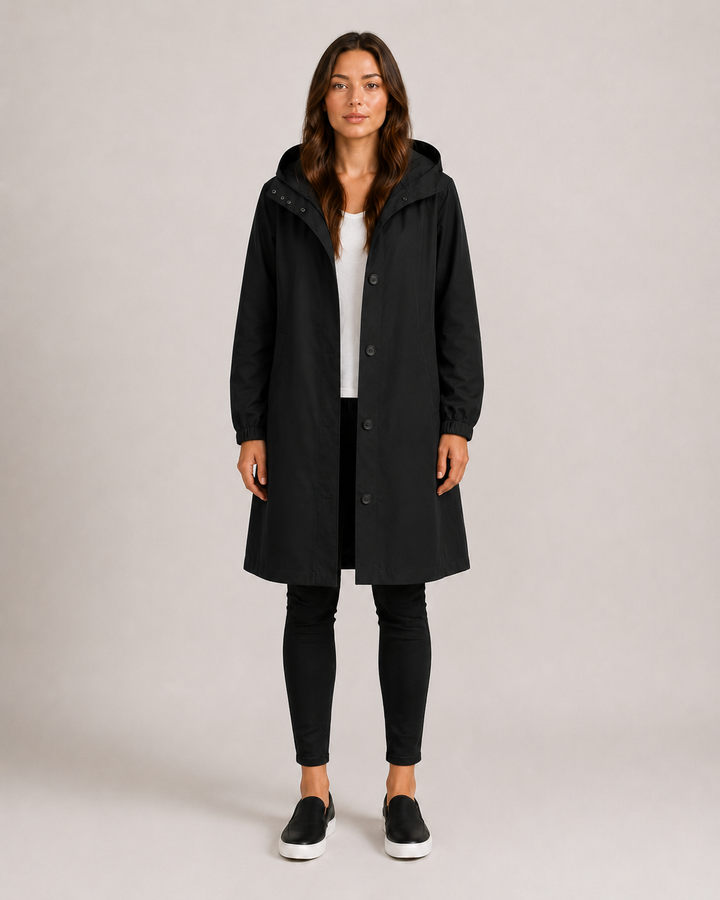 Hannelore Raincoat – Mid-Length, Lightweight & Tailored