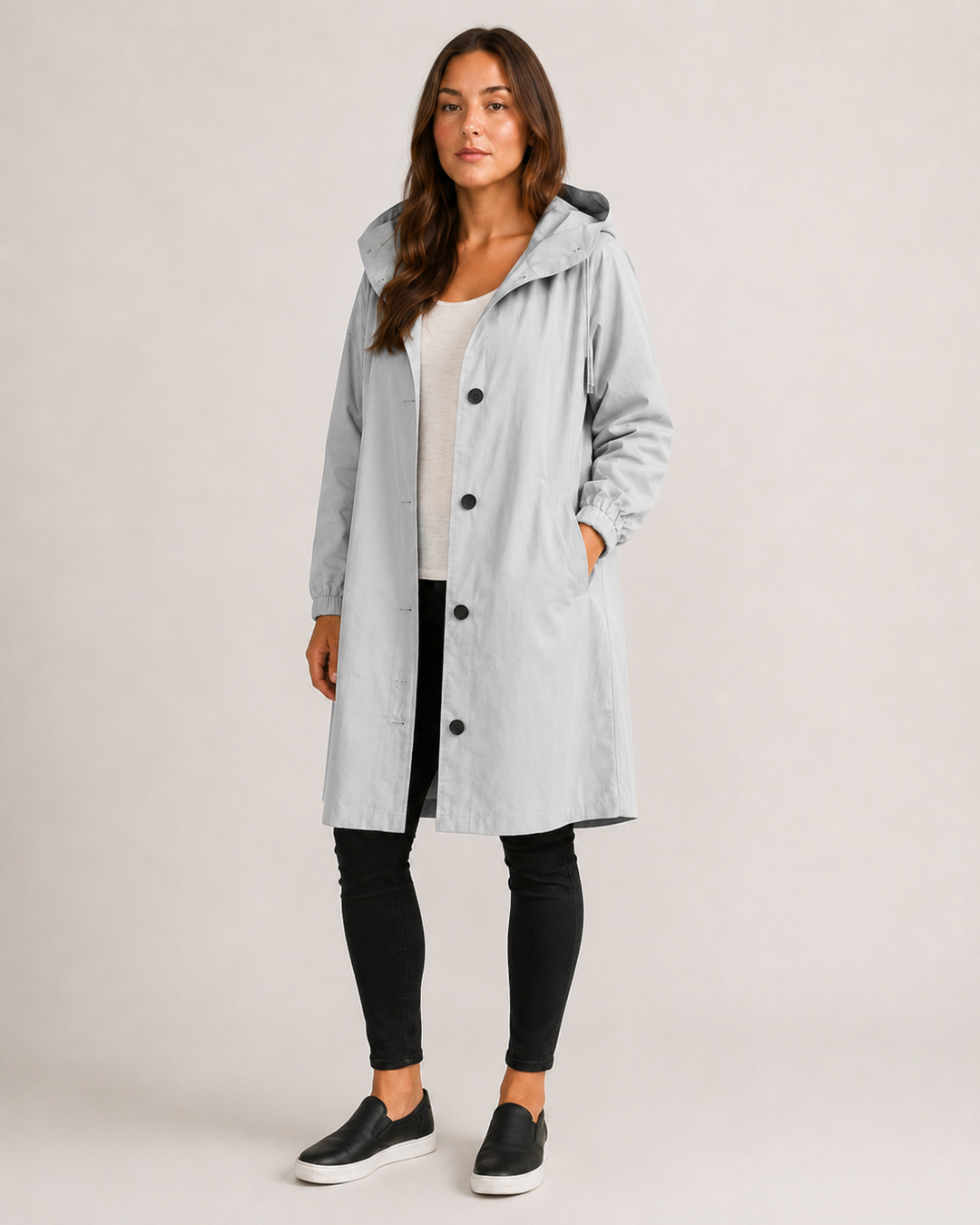 Hannelore Raincoat – Mid-Length, Lightweight & Tailored