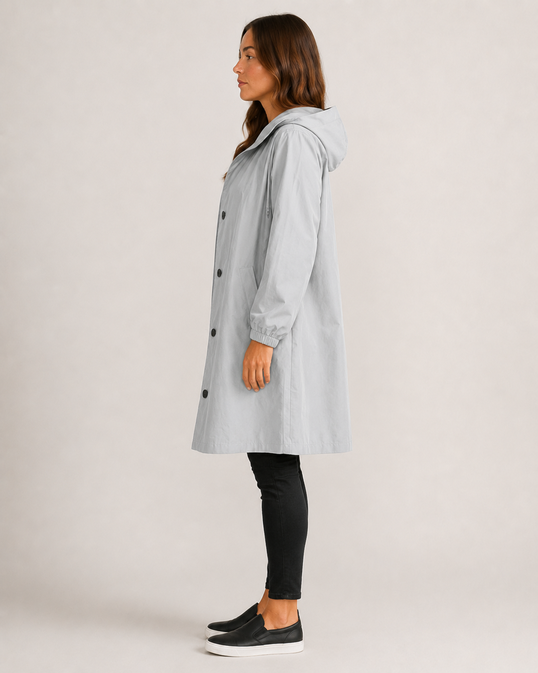 Hannelore Raincoat – Mid-Length, Lightweight & Tailored