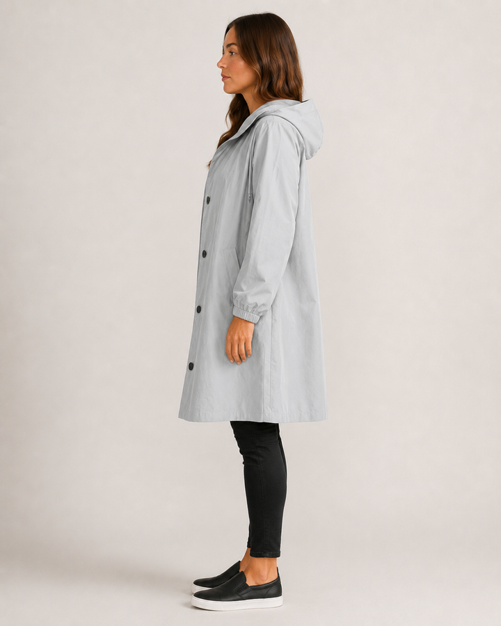Hannelore Raincoat – Mid-Length, Lightweight & Tailored
