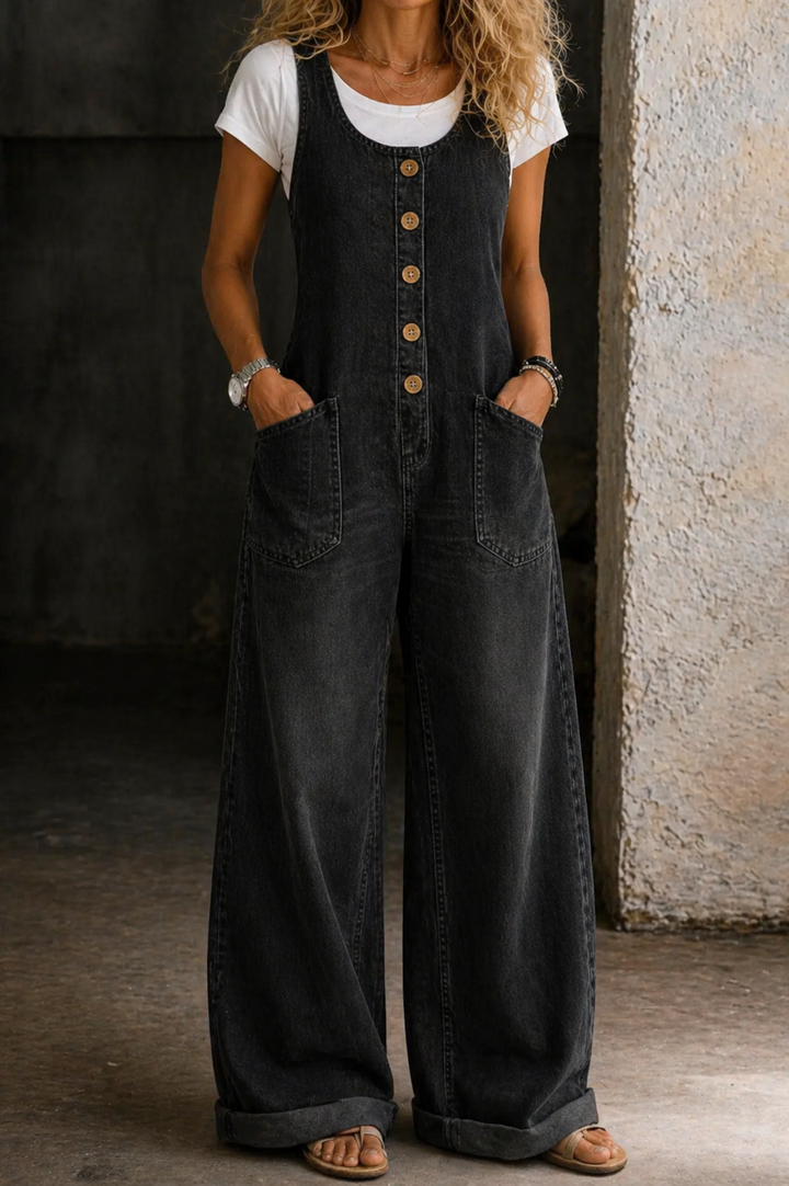 Bethany | Vintage Washed Cotton Overalls
