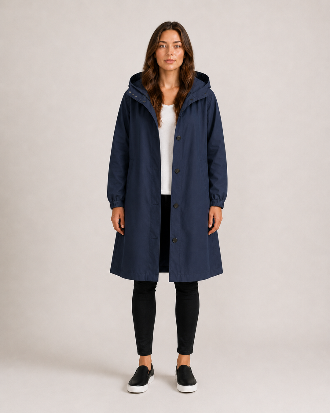 Hannelore Raincoat – Mid-Length, Lightweight & Tailored