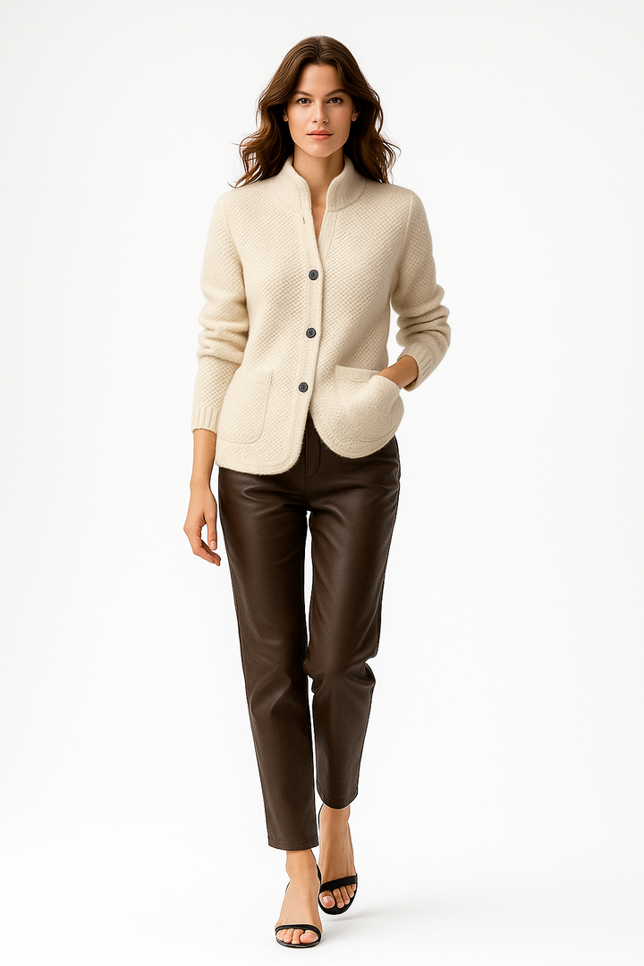 Button-Front Cardigan Sweater for Women