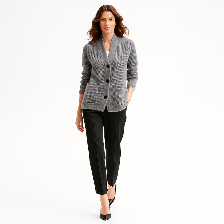 Button-Front Cardigan Sweater for Women