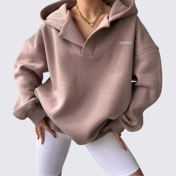 Collared Oversized Hoodie for Women