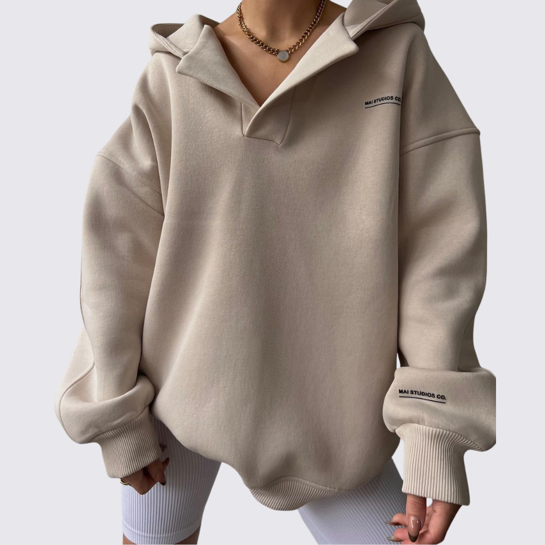 Collared Oversized Hoodie for Women