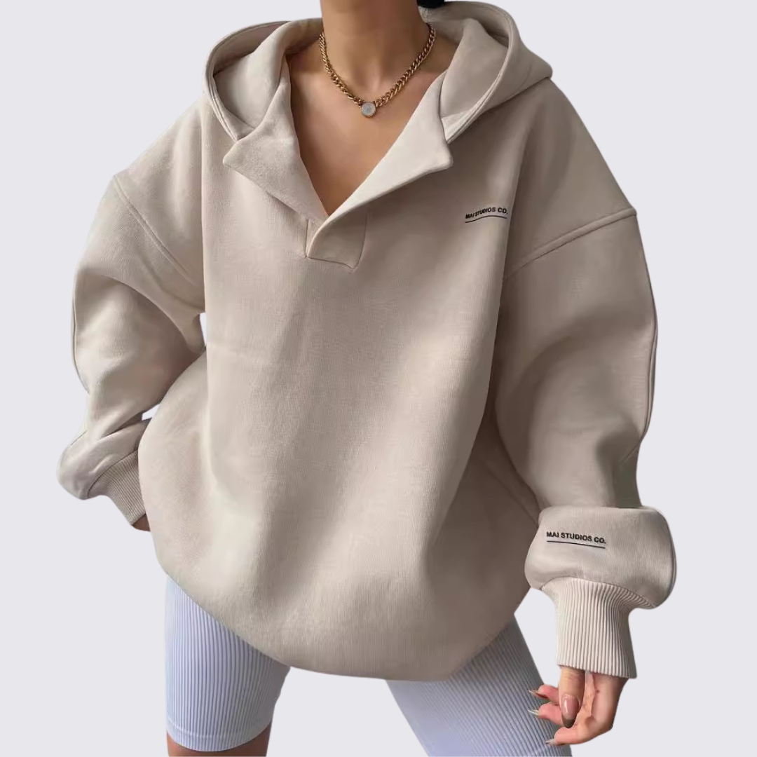 Collared Oversized Hoodie for Women