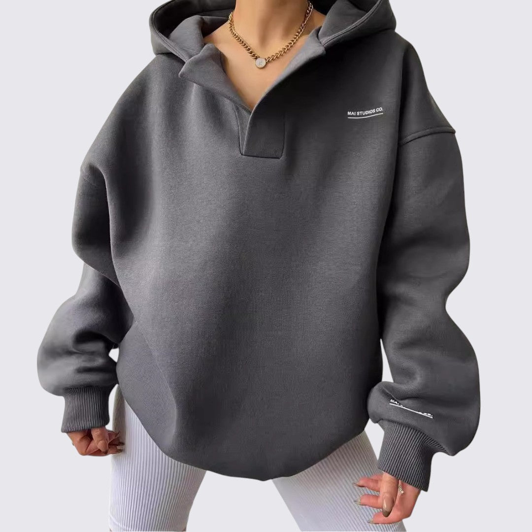 Collared Oversized Hoodie for Women