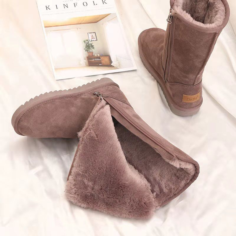 Warm women's snow boots - Comfortable winter boots with soft lining