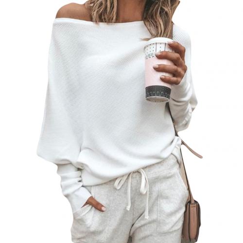 Off-Shoulder Neckline Sweater for Women