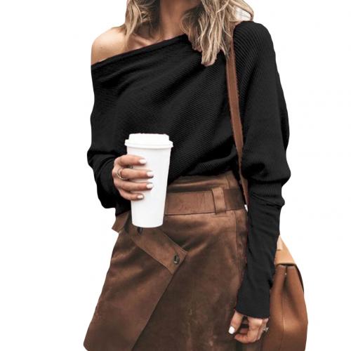 Off-Shoulder Neckline Sweater for Women