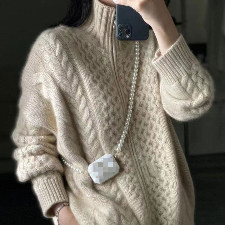 Jasper Cashmere Zip-Up Jacket