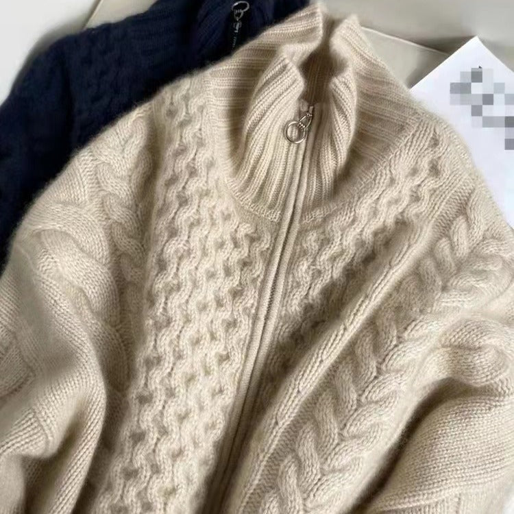 Jasper Cashmere Zip-Up Jacket