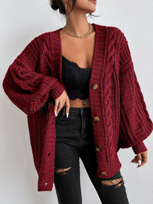 Chunky Knit Open-Front Sweater