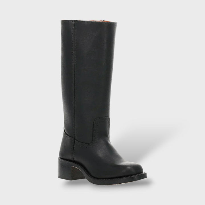 Women's Knee-High Boots with Structured Sole | Slim Fit Tall Walking Boots for Office and Casual Wear | Comfortable Long Boots