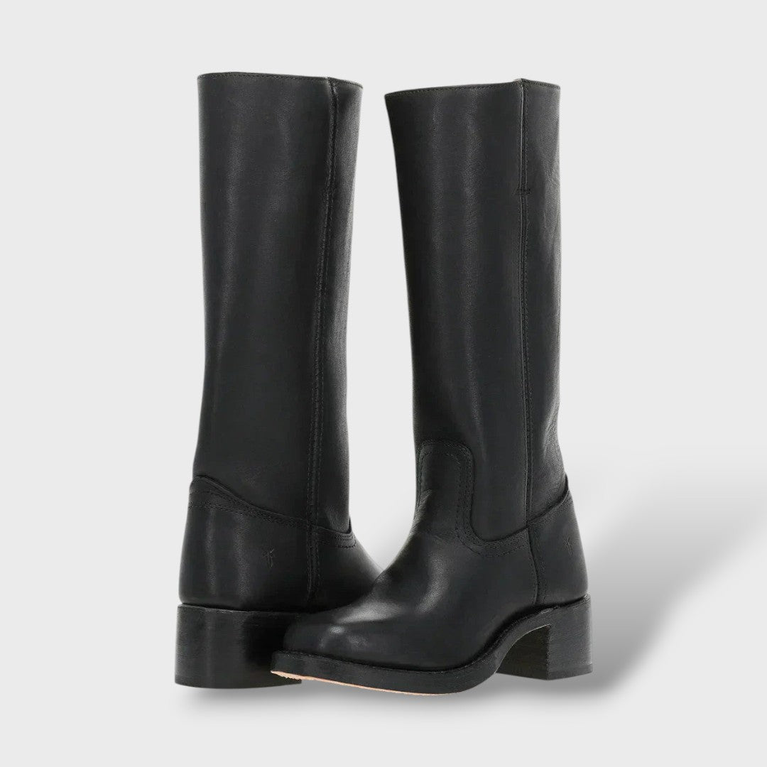 Women's Knee-High Boots with Structured Sole | Slim Fit Tall Walking Boots for Office and Casual Wear | Comfortable Long Boots