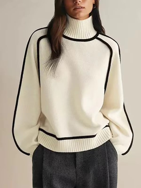 Women's Modern stand-up collar sweater
