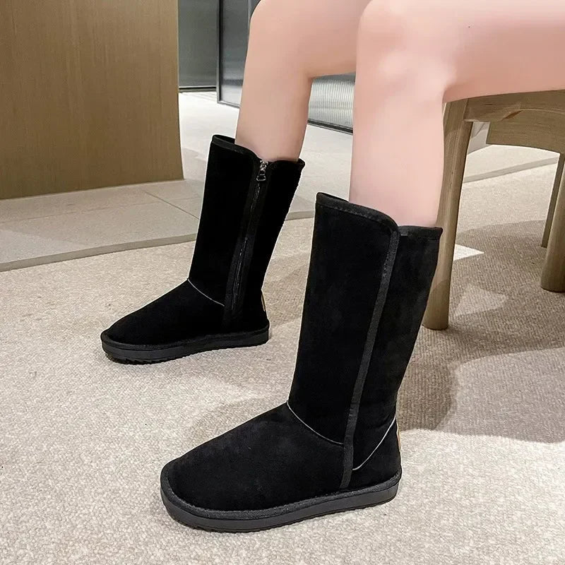 Warm women's snow boots - Comfortable winter boots with soft lining