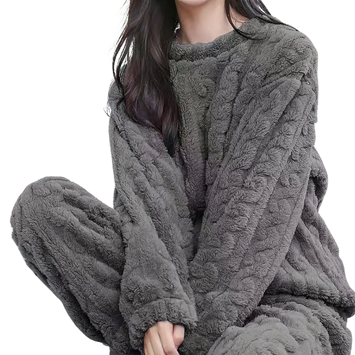 Women's Soft Fleece Sleepwear Set - Warm Breathable Loungewear