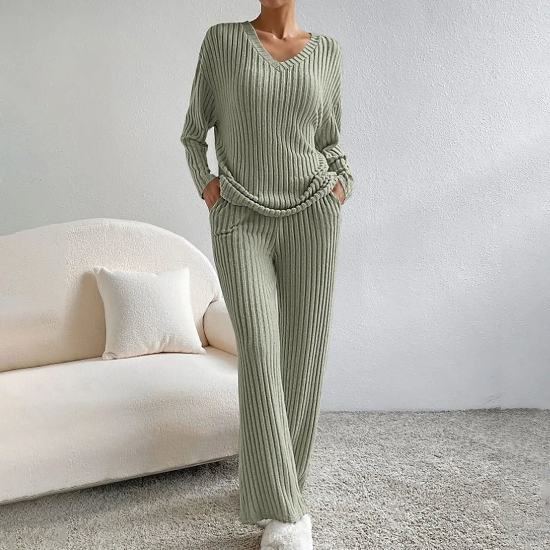 Sophia Cozy Knit Loungewear Ensemble