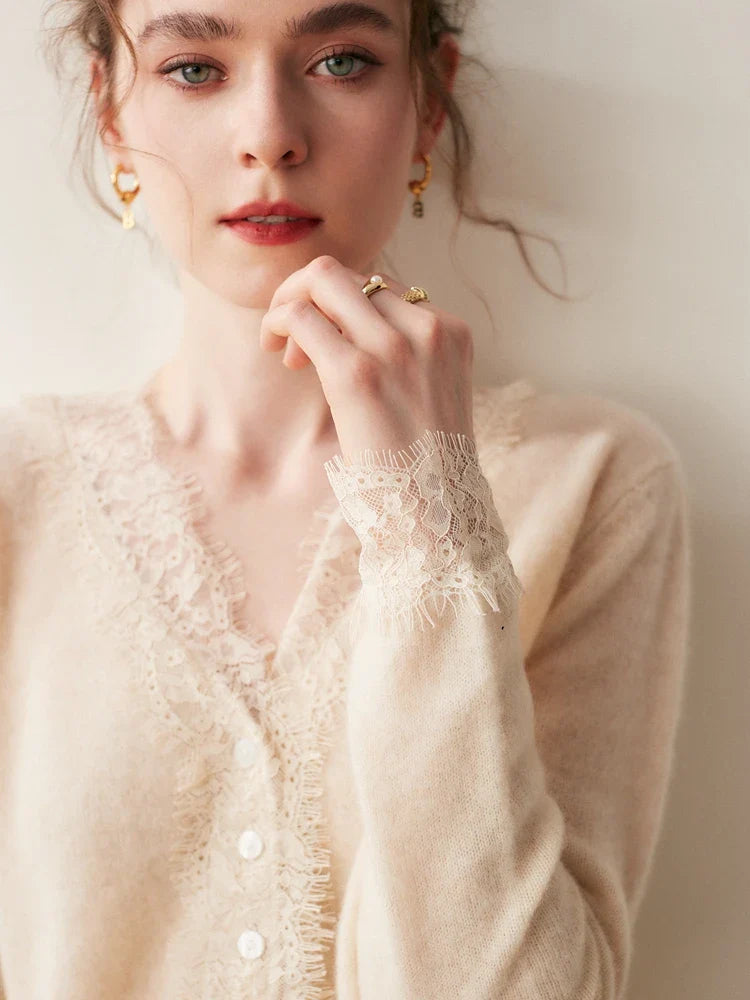 Samantha Knit Cashmere Sweater Cardigan