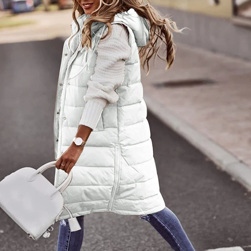 Long Puffer Vest for Women