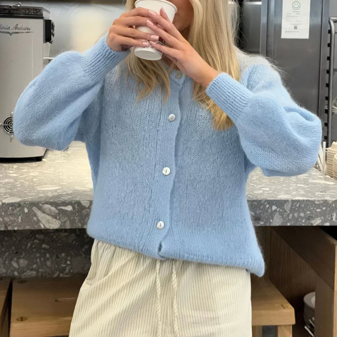 Button-Front Cardigan Sweater for Women