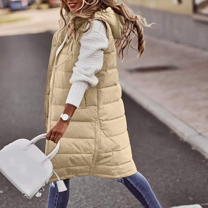 Long Puffer Vest for Women