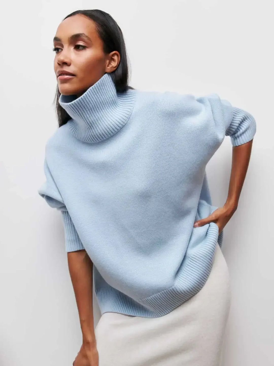 Oversized Turtleneck Sweater for Women