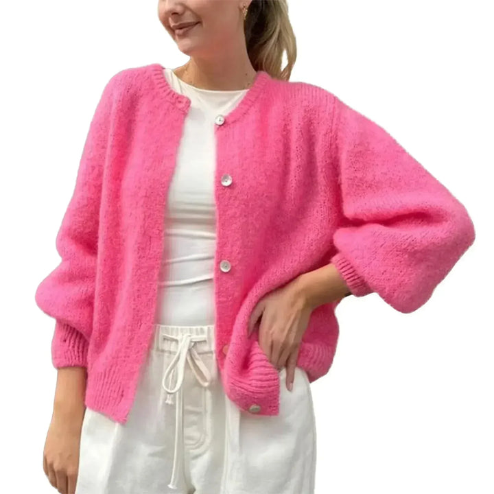 Button-Front Cardigan Sweater for Women