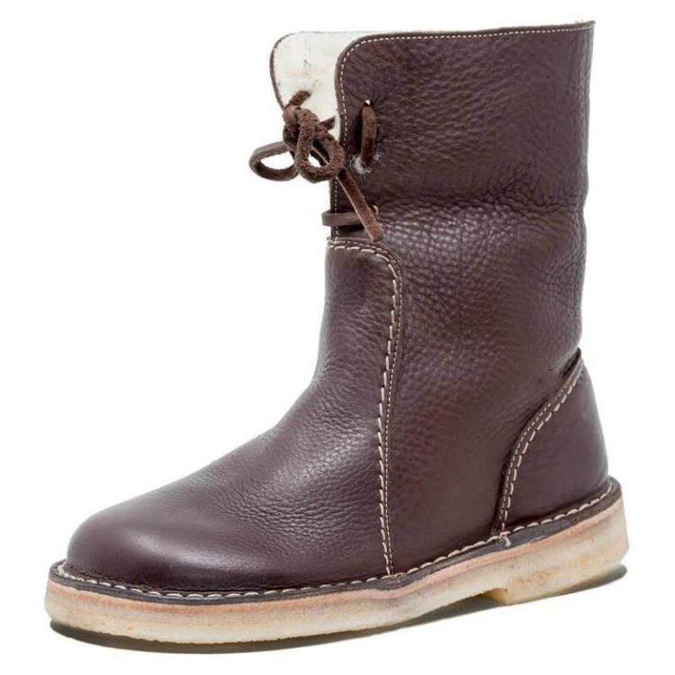 Women's waterproof fleece boots with warm wool lining - ideal for winter