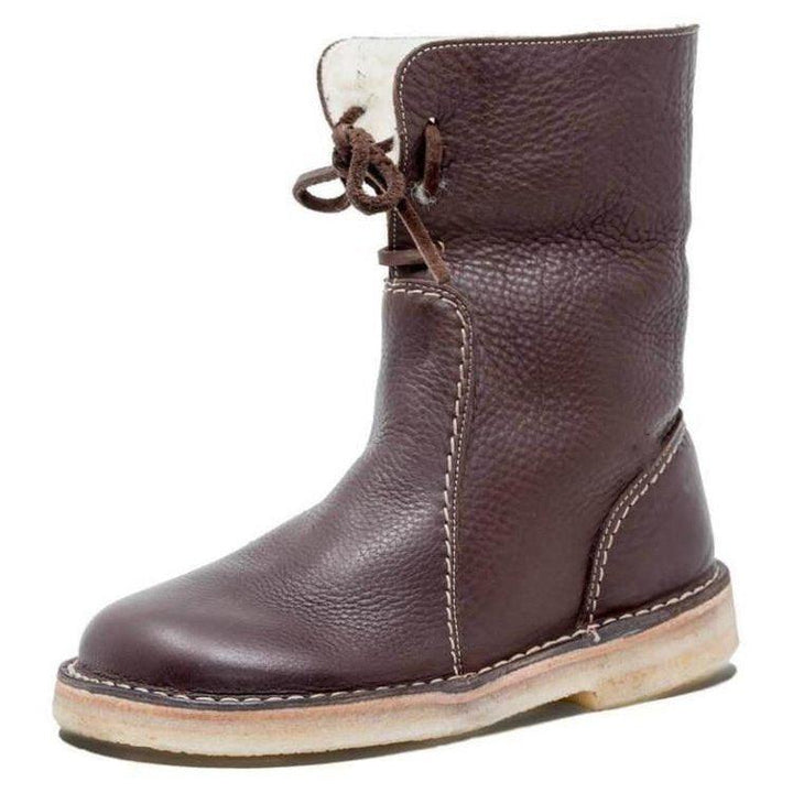 Women's waterproof fleece boots with warm wool lining - ideal for winter