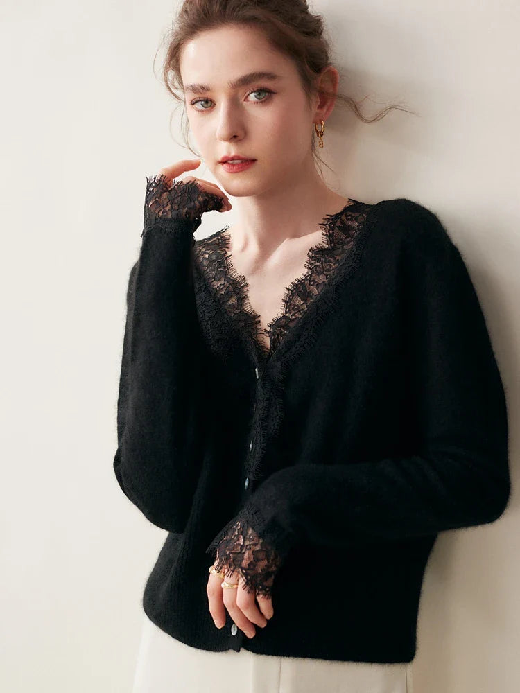 Samantha Knit Cashmere Sweater Cardigan