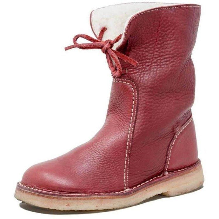 Women's waterproof fleece boots with warm wool lining - ideal for winter