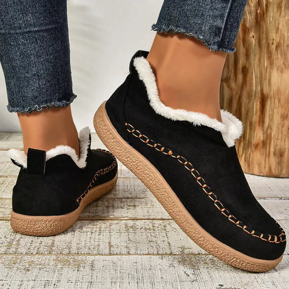 Women's Winter Boots | Faux Leather & Plush Lining
