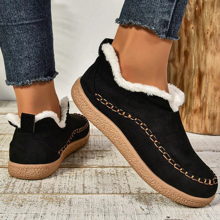 Women's Winter Boots | Faux Leather & Plush Lining