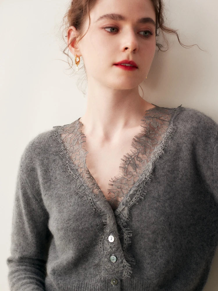 Samantha Knit Cashmere Sweater Cardigan