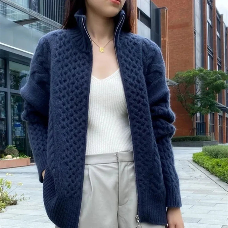 Jasper Cashmere Zip-Up Jacket