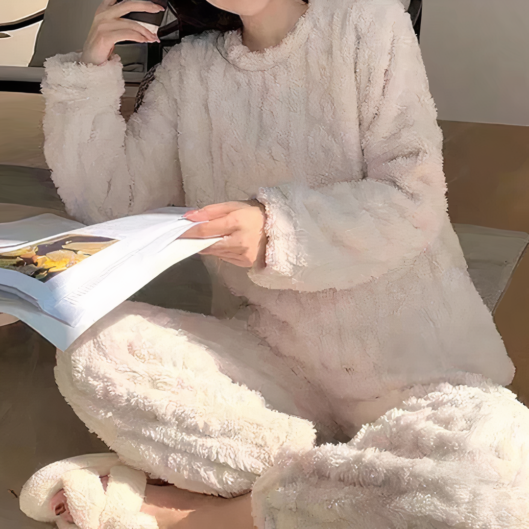 Women's Soft Fleece Sleepwear Set - Warm Breathable Loungewear