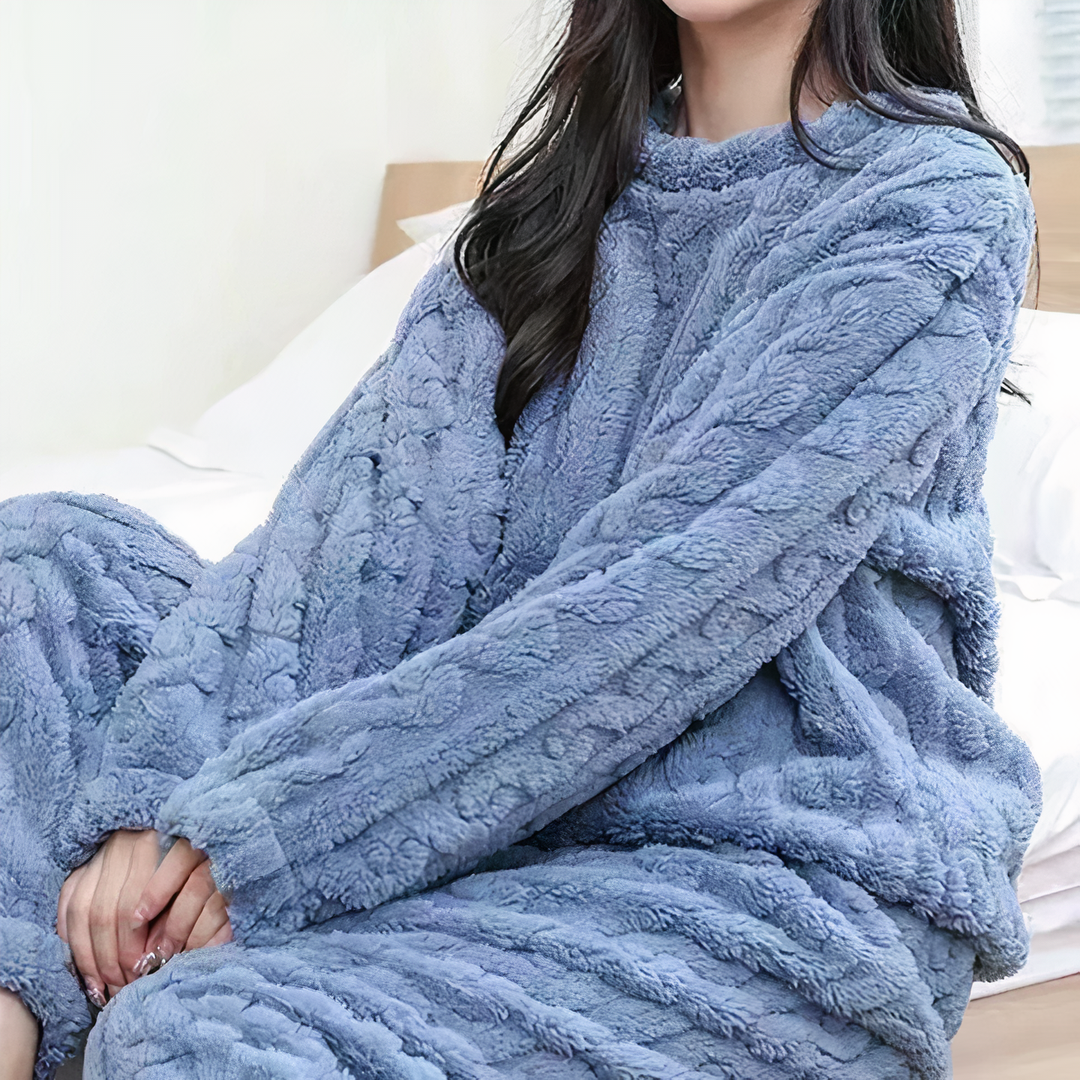 Women's Soft Fleece Sleepwear Set - Warm Breathable Loungewear