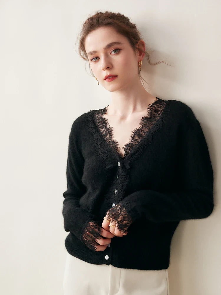 Samantha Knit Cashmere Sweater Cardigan