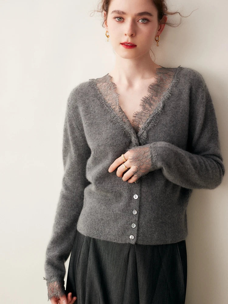 Samantha Knit Cashmere Sweater Cardigan
