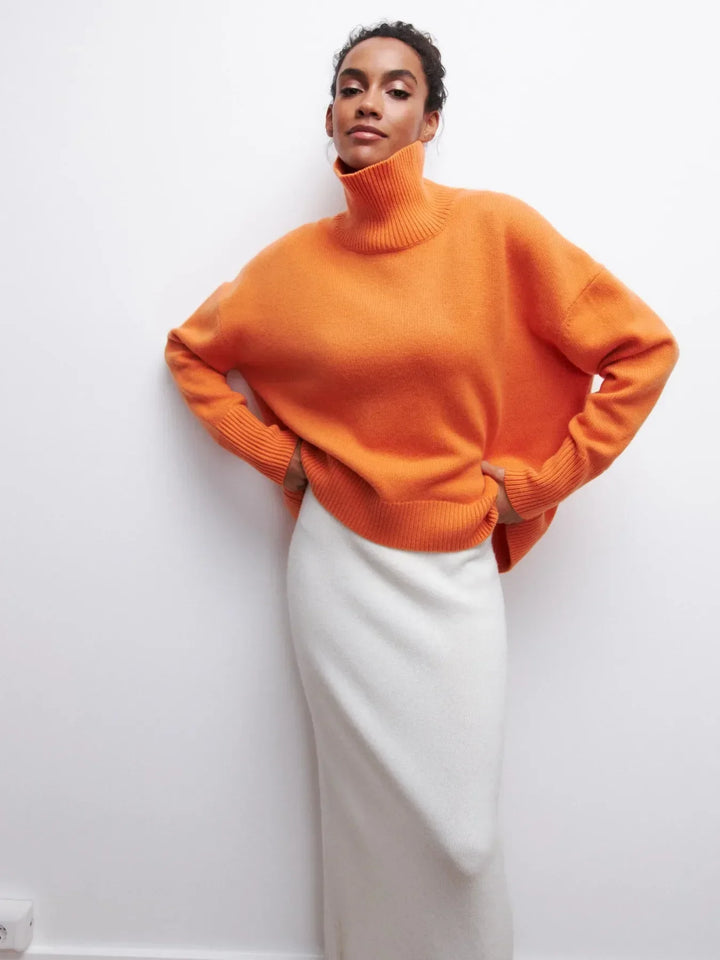 Oversized Turtleneck Sweater for Women
