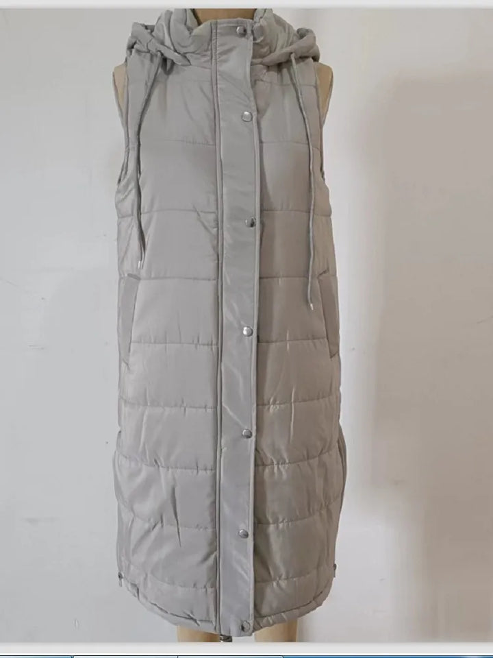 Long Puffer Vest for Women