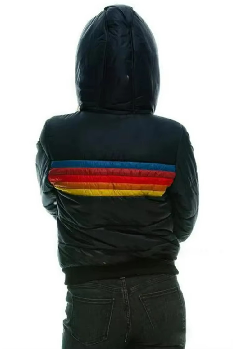 Chloe Vintage-Inspired Striped Insulated Coat
