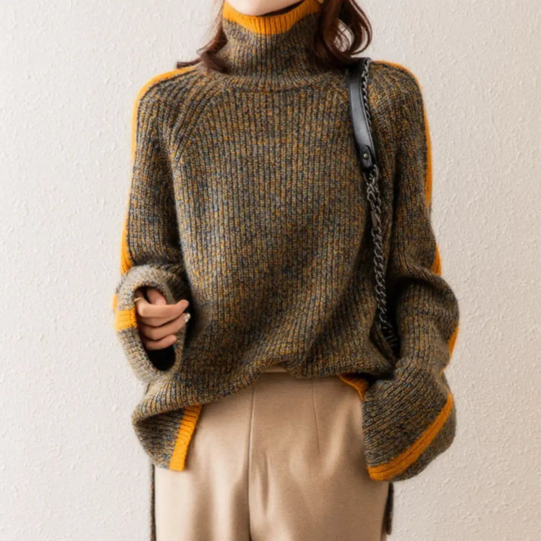 Stylish turtleneck sweater made from high-quality wool