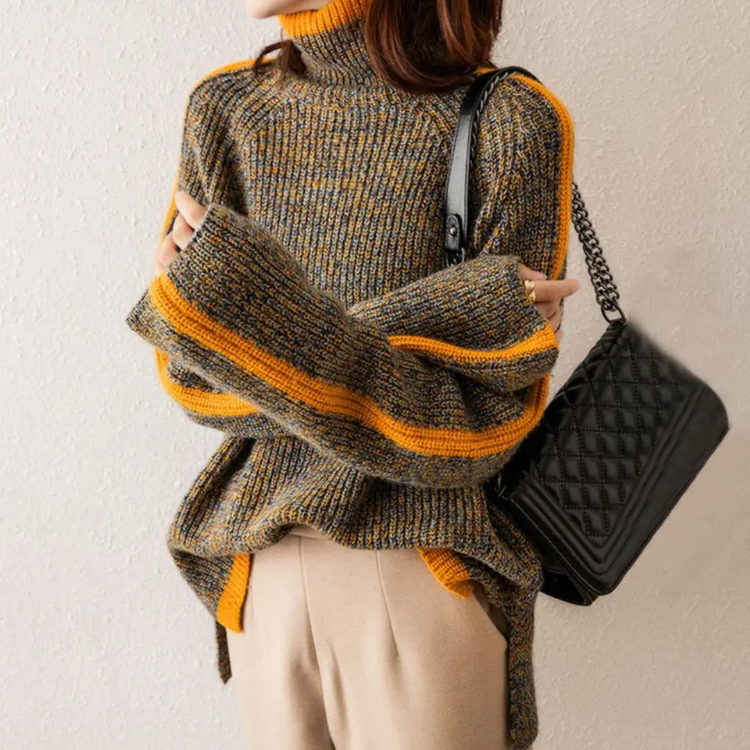 Stylish turtleneck sweater made from high-quality wool