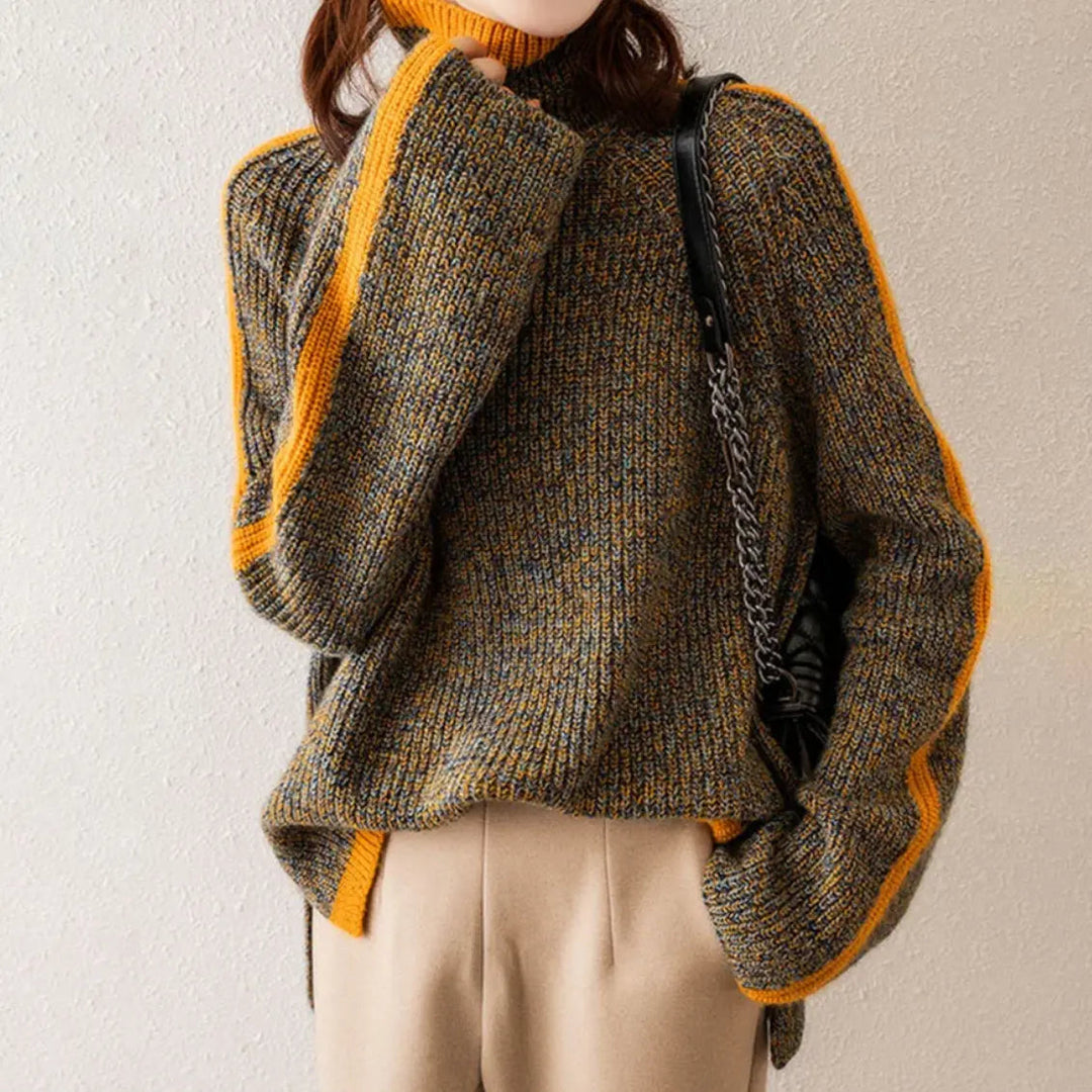 Stylish turtleneck sweater made from high-quality wool